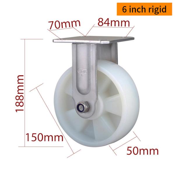 EDL 6 Inch Stainless Steel Caster Wheel Built For Heavy Duty Use With TPA 420kg Load S716P-25