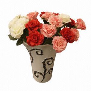 China Real Touch PU Rose, 8cm Diameter on sale