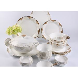 CIQ Certificate 45pc Bone China Dinner Set For 6 People