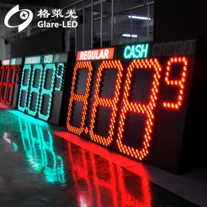 LED Gas Price Sign with RS232 TCP/IP GSM Communication for Gas Station Display