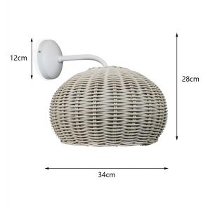 China 220V Rattan Wall Lamp Shade Hand Knitting Waterproof For Outdoor on sale