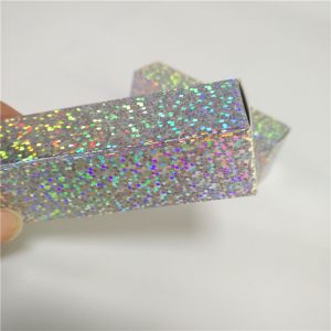 Holographic Paper Box Packagings 2.5x2.5x8.5cm Size Cosmetic Packages For Lip