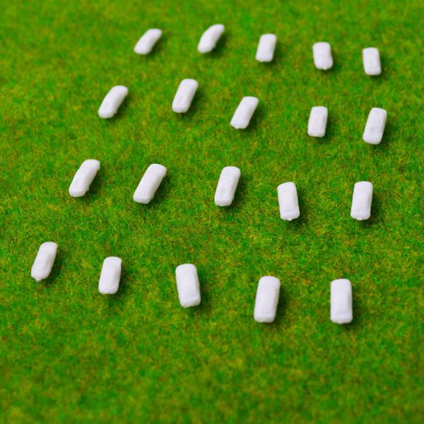 1:500 ABS plastic white car for architectural model making train layout