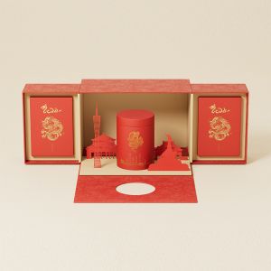 Craft Customized Different Shape Recycle Folding Tea Set Luxury Gift Paper Box