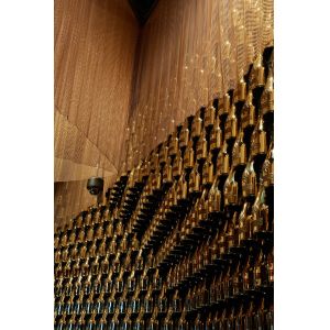 Cheap Anodized Oxidation Woven Metal Wire Mesh Drapery With Rails / Other Accessories for sale