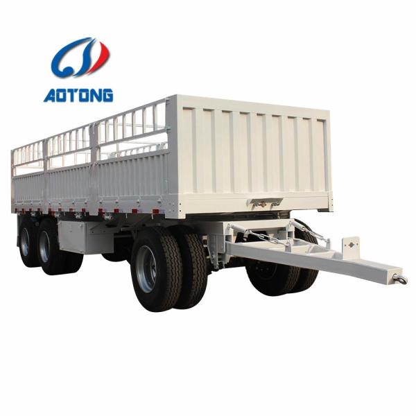 50T Max Payload Aotong Full Type Agricultural Small Box Trailer with Optional