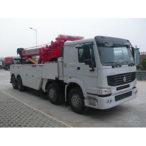 China Howo 8*4 50T Hydraulic winch: 15 tons*2 rotate for 360 degree heavy duty wrecker truck on sale