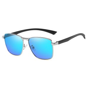 TR90 Custom Polarized Sunglasses UV400 Mens Driving Blue Lens