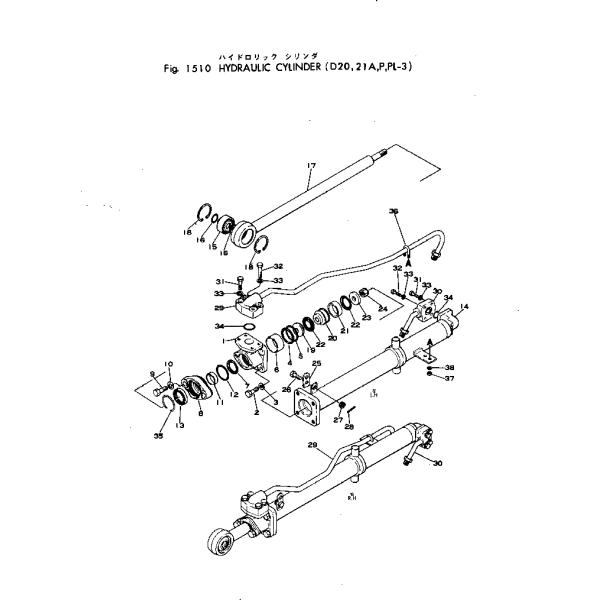 102-63-05020 1026305020 Lift Cylinder Service Kit For KOMATSU D20A-3 D21A-3
