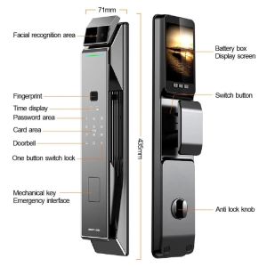Automatic Fingerprint Lock Tuya Smart Lock 3d Face Recognition Door Lock