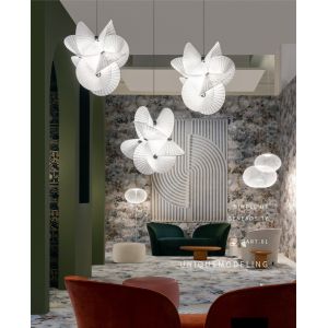 Chinese Style Umbrella Shaped Chandelier Creative Design Kitchen Serpentine