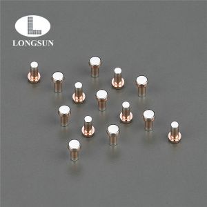 Cheap Silver Contacts Small Copper Rivets Round Head Custome For Electronic Appliance for sale