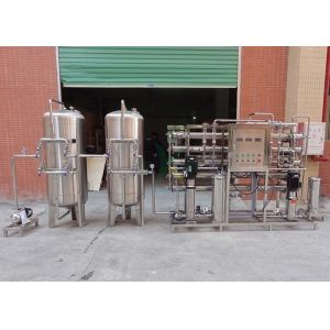 China 2Tph Ro Water System Osmosis Water Purifier Systems / Water Treatment Fully Automatic Stainless Steel Tank For Drinking on sale