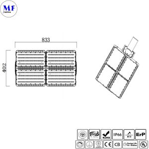 Energy-Efficient IP66 IK08 Waterproof 540W LED Plant Grow Sodium Light For
