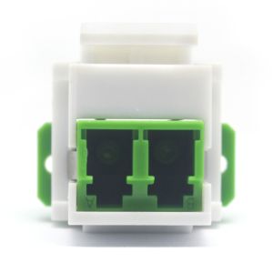 Optical Fiber LC APC Duplex Keystone Adapter with Inner Shutter CATV System