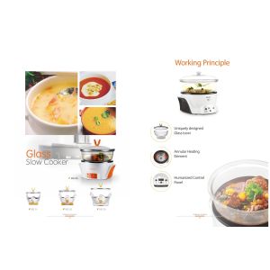 China Glass Slow Cooker Original Tastes  uniquely designed and annular heating element Humanized control panel GK-MD-01 on sale