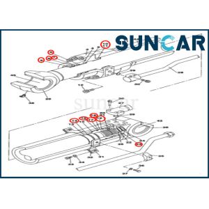 Cheap LZ009350 Arm Cylinder Sealing Kit Repair Seal Kit Fits CASE CX130B CX145C SR Excavator for sale