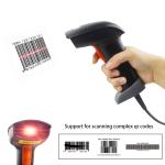 User Friendly Handheld 2D Barcode Scanner Reader With Cables Ergonomic Design
