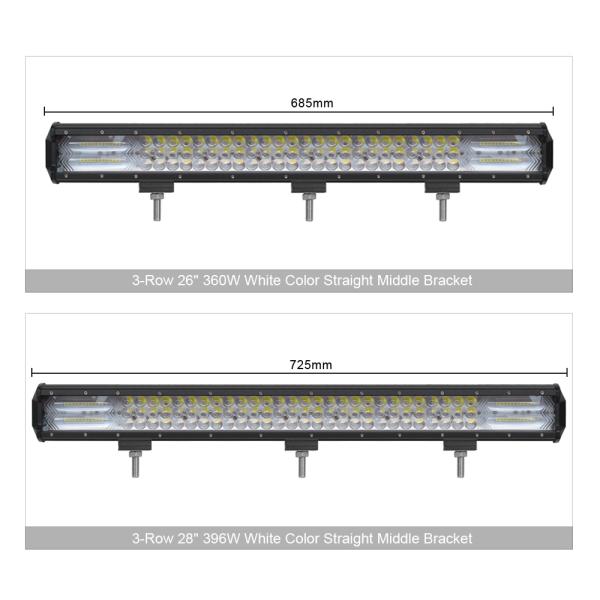 5D Projector Led Bar Light For 4x4 Off road Trucks Boat SUV ATV UTV Strobe Driving Work Bar Lights White & Amber