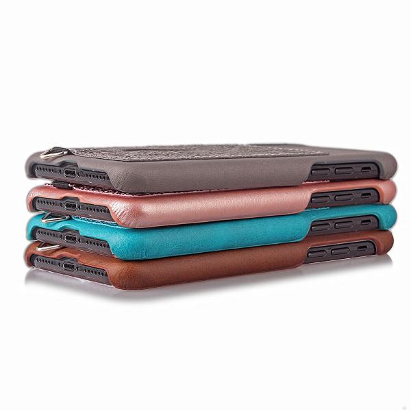 ID Credit Card Slot Embossed Leather Back Phone Case For Iphone X,For iPhone X back case cover with card holders