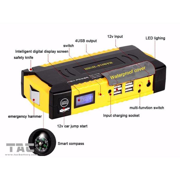 Quality 12000mAh Waterproof Portable Car Jump Starter Lithium Polymer Battery 12V wholesale