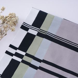 Elastic And Natural And Comfortable And Breathable Striped Knit Fabric For Polo