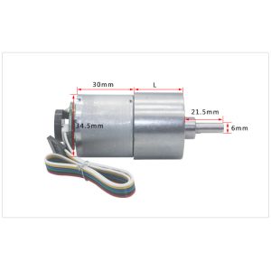 1600rpm geared electric motors JGB37 3530B DC Gear Motor With Encoder