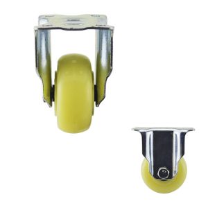 Solid Fixed Wheel Plastic Medium Duty Casters 80kg Load Capacity Factory