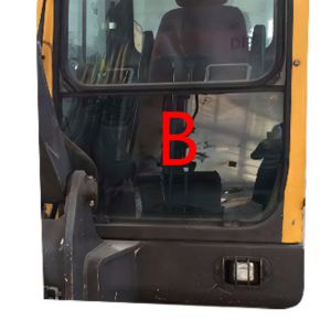 EC55 VOLVO Custom Windshield Glass Front Down Position B OEM