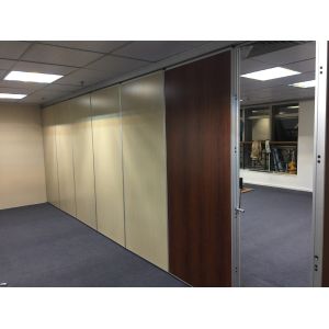 Movable Track Office Partition Wall Fabric Surface Aluminium Folding Door System