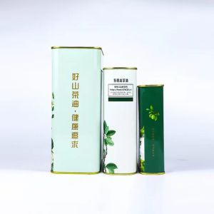 New Custom Printing 500ml 1liter square cooking tin Oil Can Packaging Container