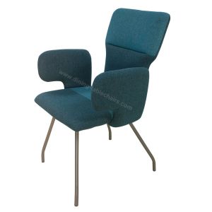 Grey Legs Modern Upholstered Dining Chairs Guestroom Use Multi Color Shell