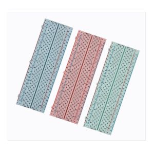 Cheap 830 Point Full Size Green Breadboard for prototyping to Develop DIY with blue and red contacts for sale