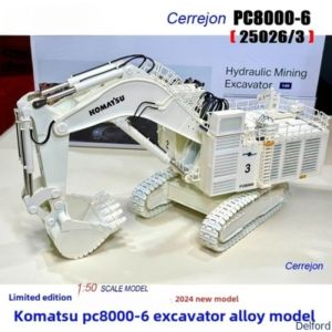 Komatsu PC8000-6 Mining Backhoe Excavator Scale Model White Collector'S Edition