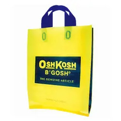 Poly Loop Handle Plastic Bags Heat Seal , PVC Transparent Plastic Bag With