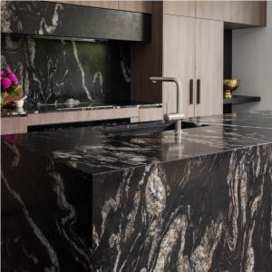 Polished Glazed Slabs Sintered Stone Kitchen Countertop Benchtops with Ceramic