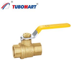 China Hpb58-3A Brass Gas Valve Customized 1/2 Inch Gas Ball Valve With Yellow Handle on sale