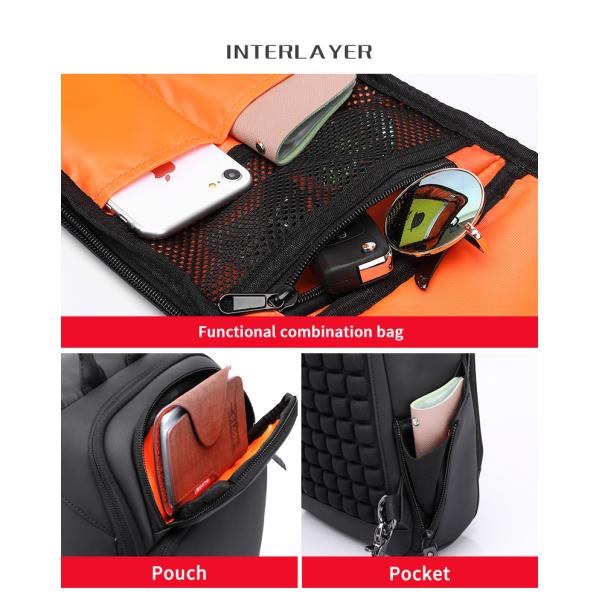 High quality custom logo men's fashion waterproof business sling bag shoulder bag chest bag