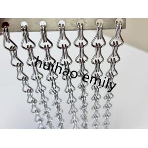 Customized Decorative Chain Link Fly Screen Curtain Aluminum