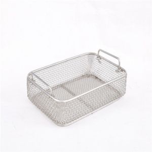 0.5-5mm Wire Diameter Stainless Steel Mesh Basket With Lid 3-10mm Aperture