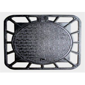Cast Iron Round Inspection Cover D400 Manhole Cover With Square Frame