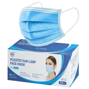 Surgical face mask 3 layers unti-virus smog dust protective 3 ply disposable