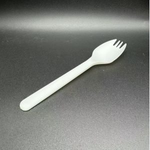 2 In 1 Classic Salad Spoon And Fork Customized Logo CPLA Tableware Eco Friendly