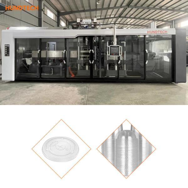 600mm Width Plastic Coffee Cup Lid Forming Machine Biodegradation Starch