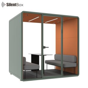 Modern Soundproof Booth with STC30dB Soundproofing and 4000K Natural LED