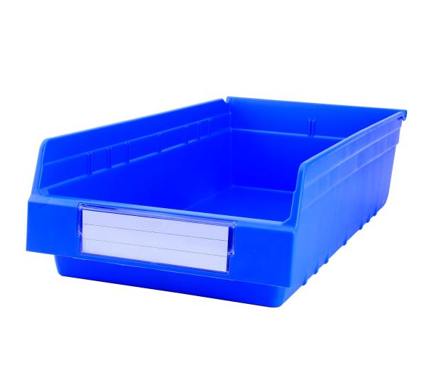 Semi-open Front Plastic Toy Storage Crate with Foldable Shelf Eco-friendly and