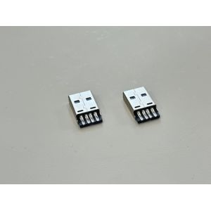 High-Durability USB 2.0 AM Integrated Connector | Wire Solder Type | Gold-Plated