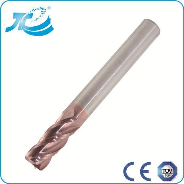 Hardness 55 / 60 / 65 Corner Radius End Mill , 4 Flute End Mill