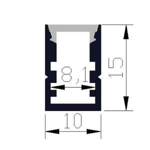 6063 Alloy LED Light Aluminium Profile 10 X 15m With Mpolycarbonate Covers
