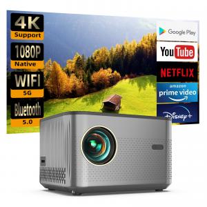 Cheap Full HD 1080P 4K Home Theater Projector Smart Android WIFI 3D Video for sale